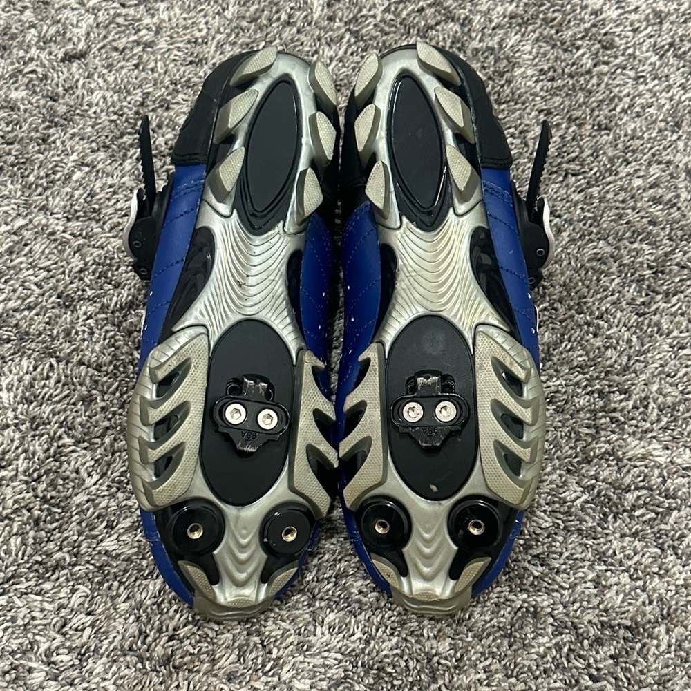 Forte cm410 cycle shoes size 39 or mens 6.5 blue and silver - Picture 6 of 6